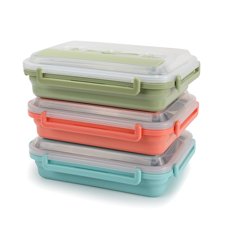 Student Lunch Box 304 Stainless Steel Portable Lunch Box Insulated Leakproof Sealed Lunch Box Item Picture