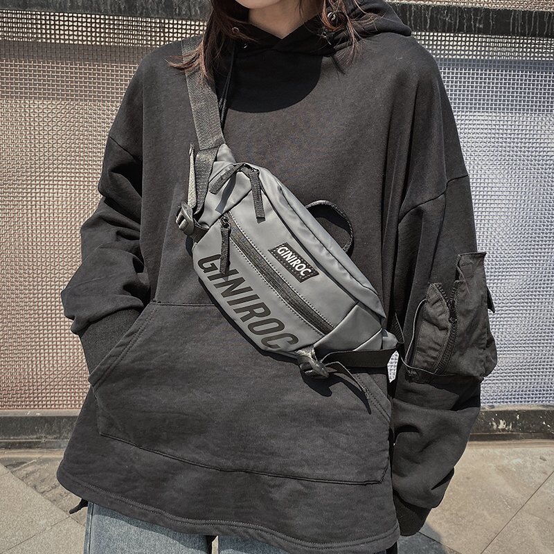 1271新款韩版男士胸包女超酷休闲时尚腰包简约日常斜挎包