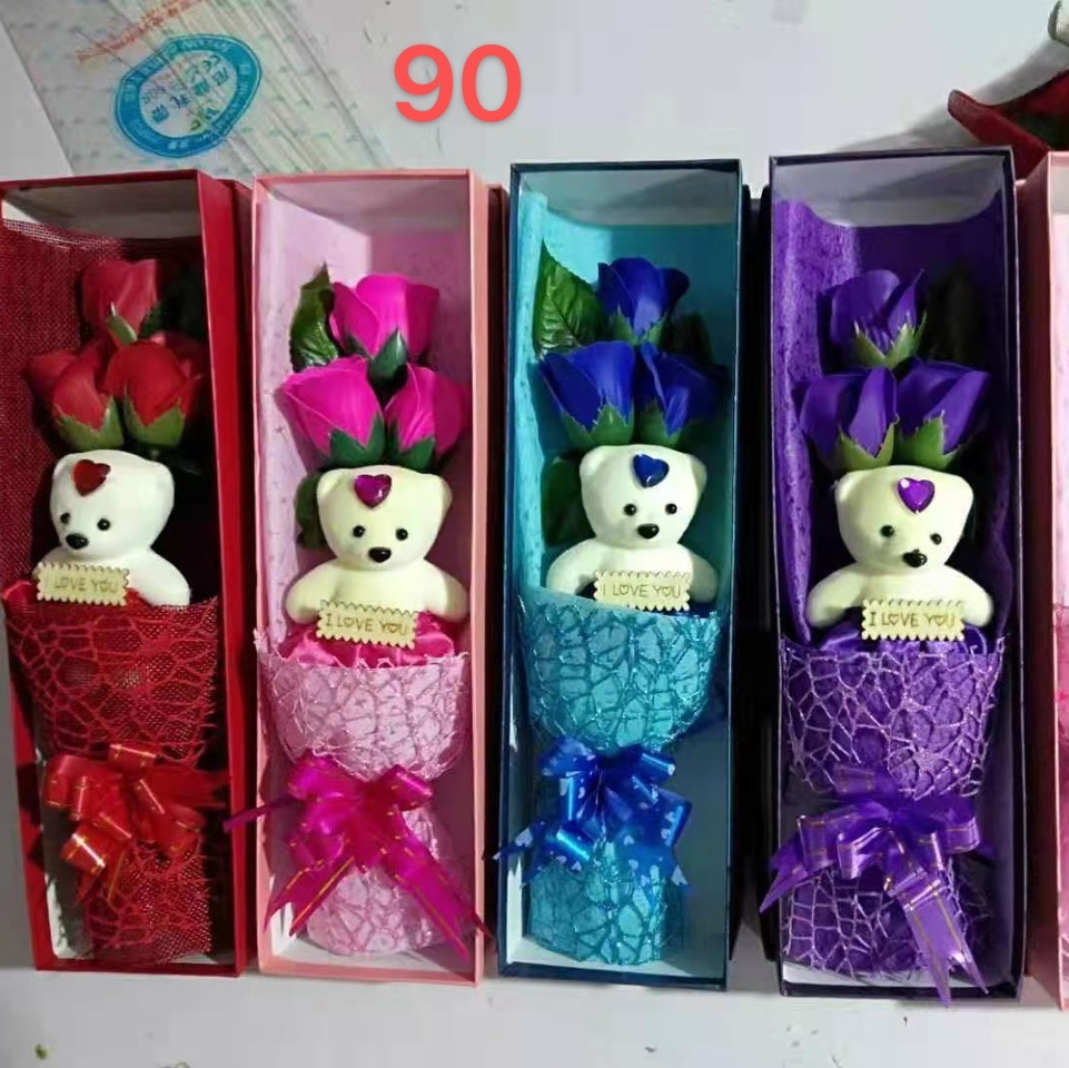 Three little bear bouquets