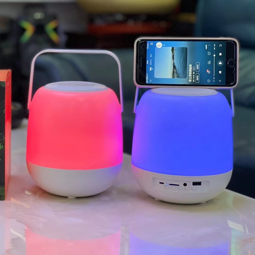 SX-21 Colorful Light Handle Mobile Phone Stand Wireless Bluetooth Speaker