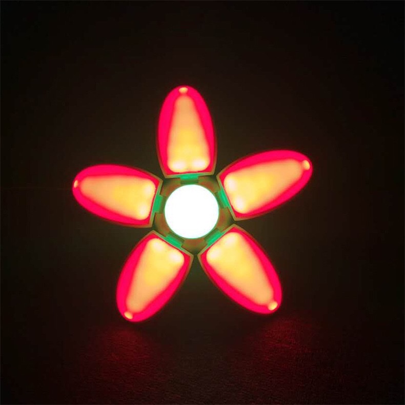 New LED five-leaf lotus lamp, folding lamp, LED five-leaf lamp E27, foldable fan lamp, lotus lamp wholesale detail image 14