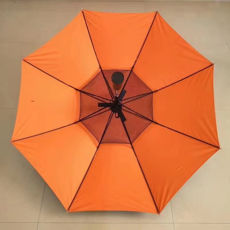 长伞风扇伞防紫外线黑胶电扇外贸伞详情图1