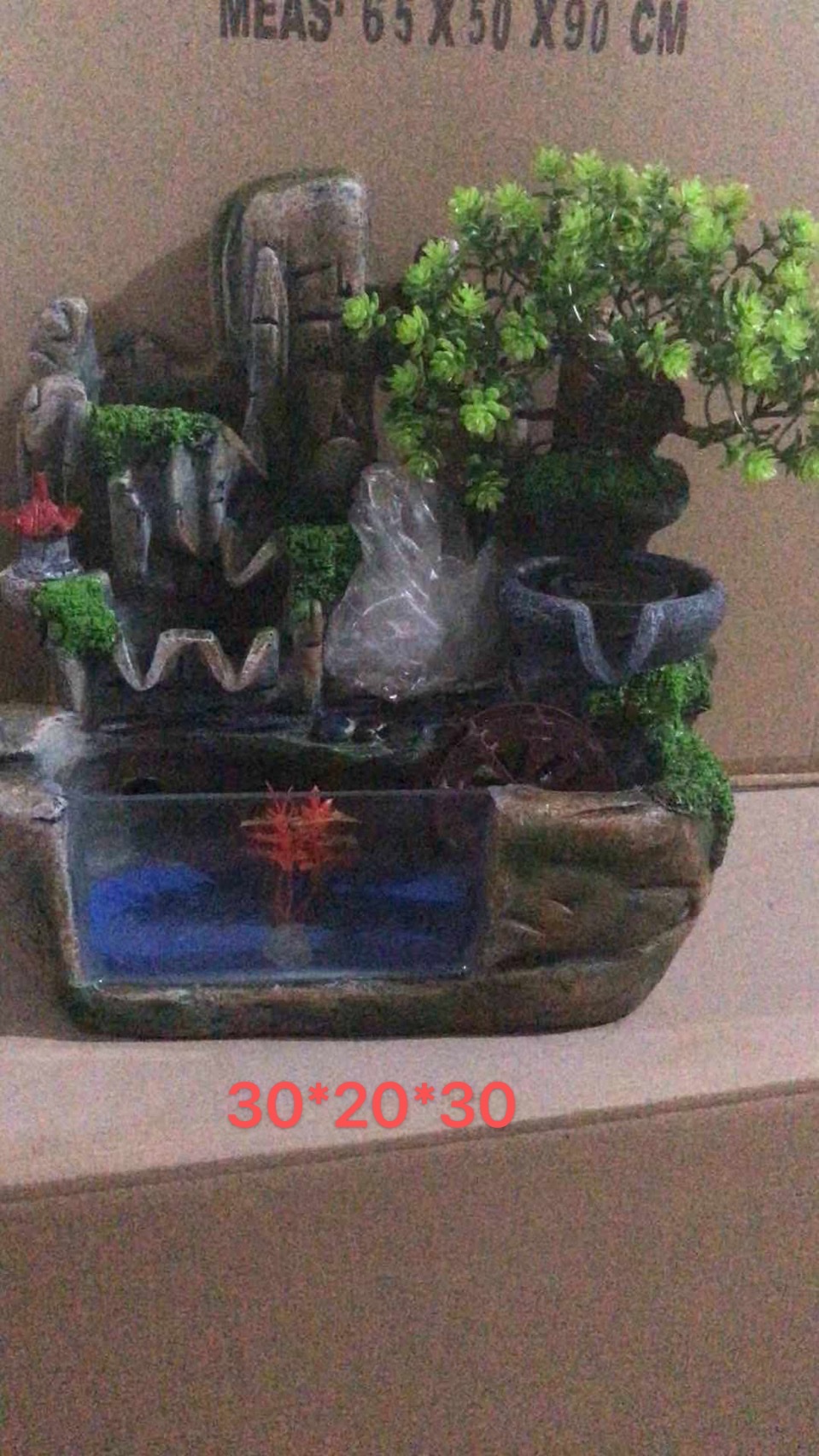 Rockery, flowing water, fountain, bonsai, feng shui, wheel fish pond, water pool, landscaping ornaments, garden courtyard, large stone fish tank Item Picture