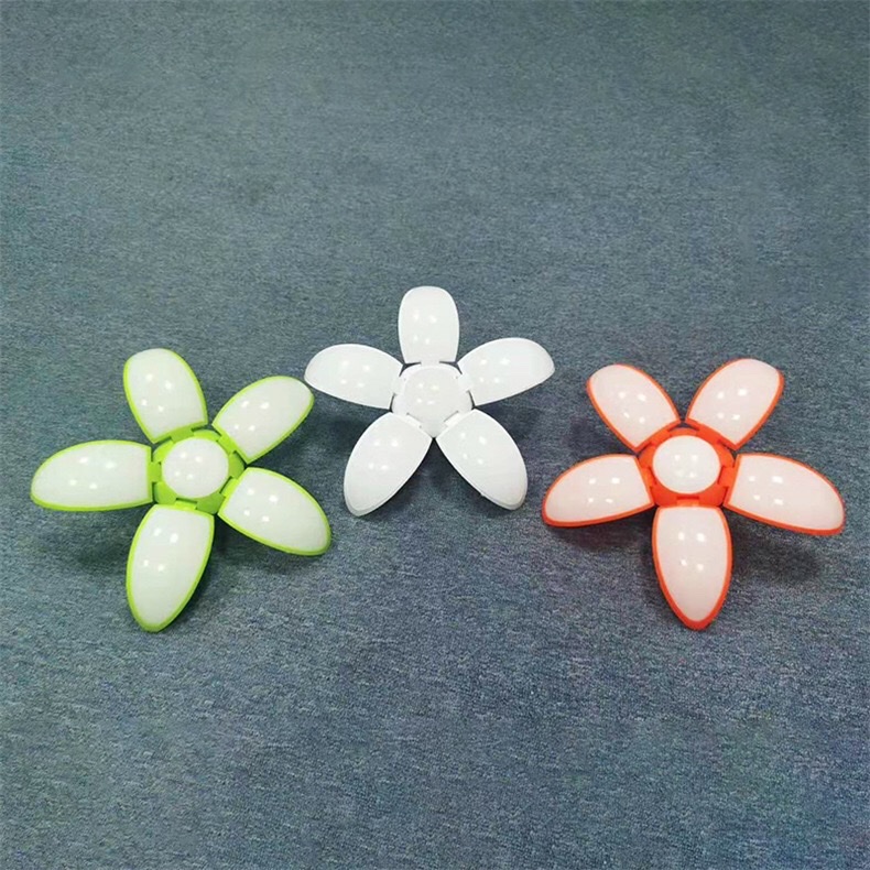 New LED five-leaf lotus lamp, folding lamp, LED five-leaf lamp E27, foldable fan lamp, lotus lamp wholesale detail image 16