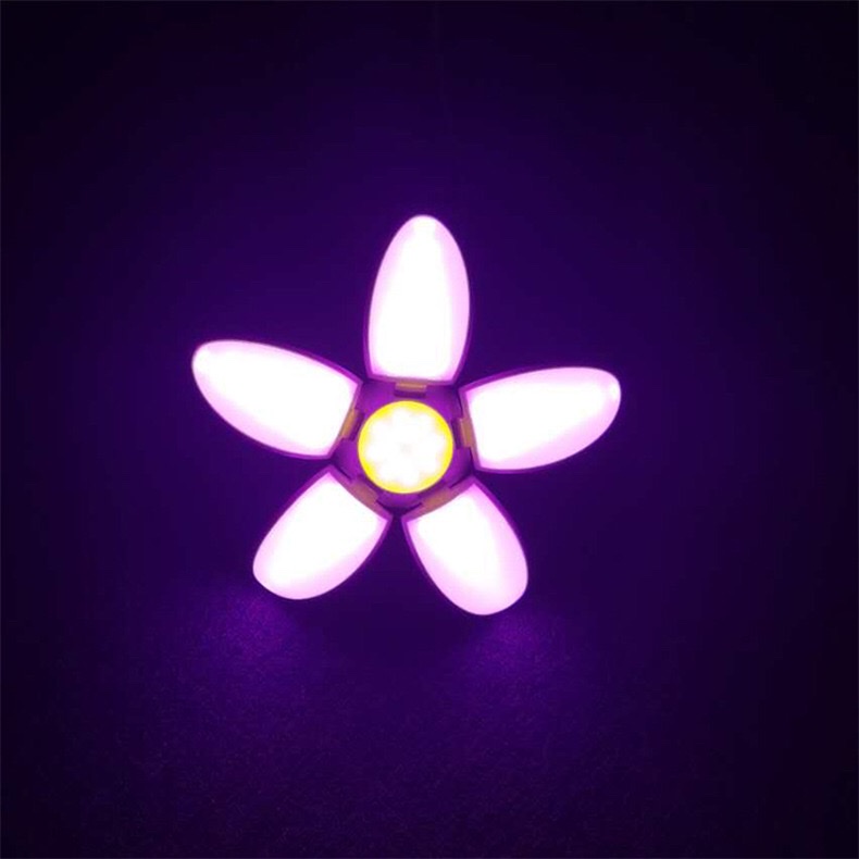 New LED five-leaf lotus lamp, folding lamp, LED five-leaf lamp E27, foldable fan lamp, lotus lamp wholesale detail image 19