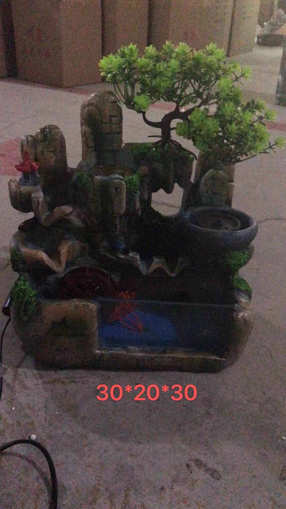 Rockery, flowing water, fountain, bonsai, feng shui, wheel fish pond, water pool, landscaping ornaments, garden courtyard, large stone fish tank Application Scenario