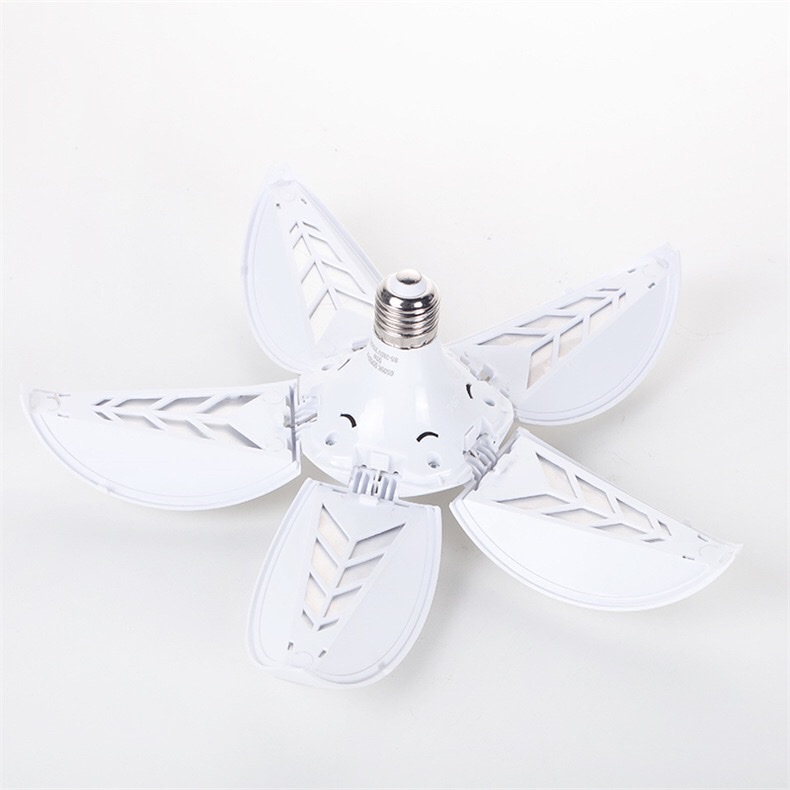 New LED five-leaf lotus lamp, folding lamp, LED five-leaf lamp E27, foldable fan lamp, lotus lamp wholesale detail image 5