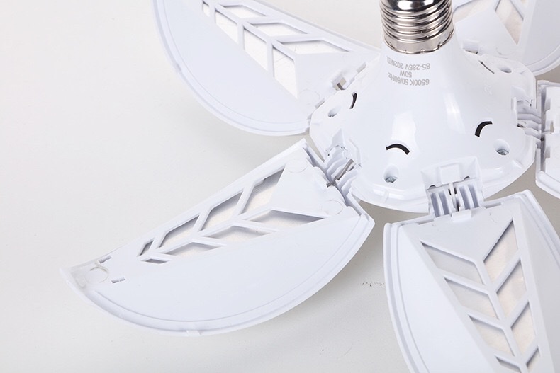 New LED five-leaf lotus lamp, folding lamp, LED five-leaf lamp E27, foldable fan lamp, lotus lamp wholesale detail image 10