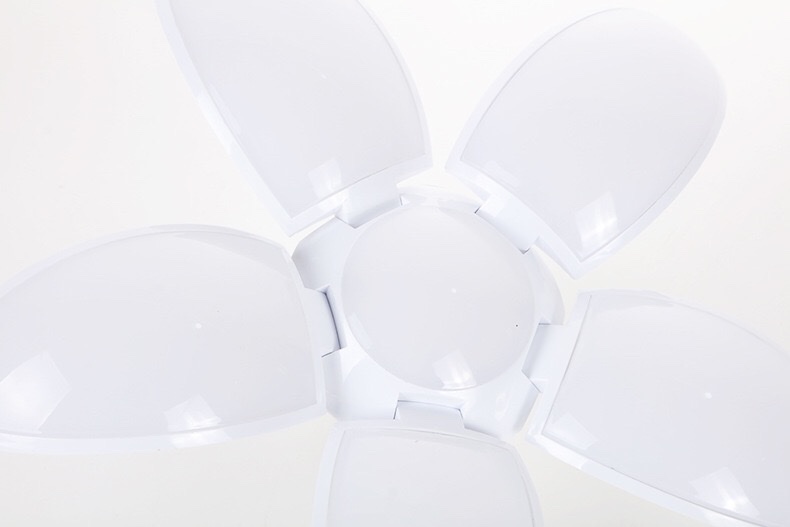 New LED five-leaf lotus lamp, folding lamp, LED five-leaf lamp E27, foldable fan lamp, lotus lamp wholesale detail image 7