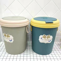 垃圾桶ins风家用客厅创意纸篓卧室轻奢办公室无盖商用厨房大容量压盖垃圾桶