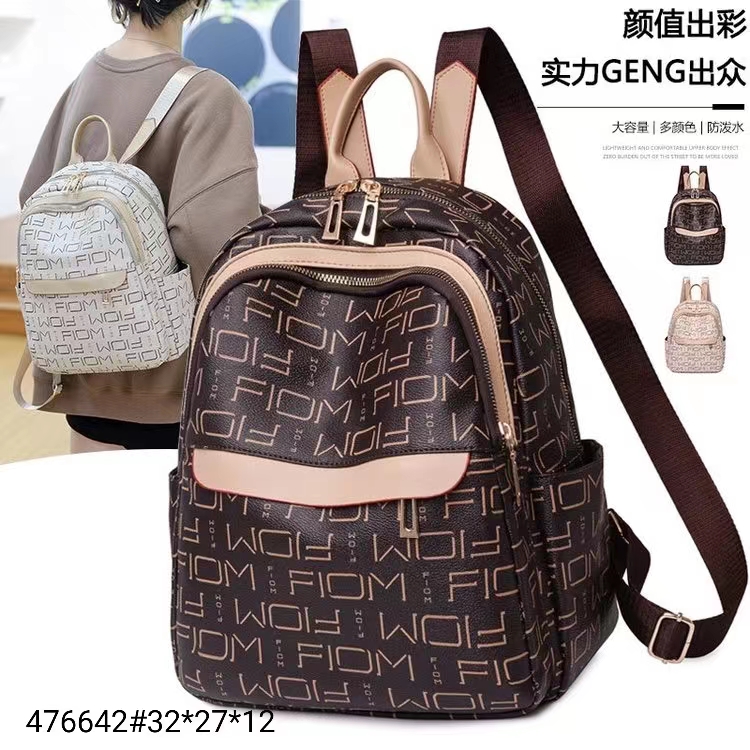 Large capacity quality backpack women 2021 new black soft leather backpack leisure summer travel bag schoolbag 776642