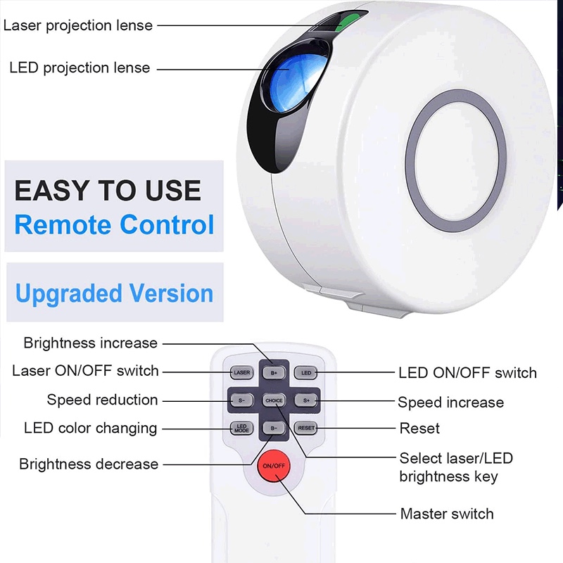 New creative gift led remote control Nebula laser projection lamp Dream starry sky rotating star projector lamp Application Scenario