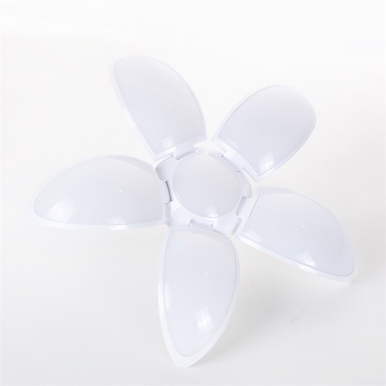 New LED five-leaf lotus lamp, folding lamp, LED five-leaf lamp E27, foldable fan lamp, lotus lamp wholesale detail image 6