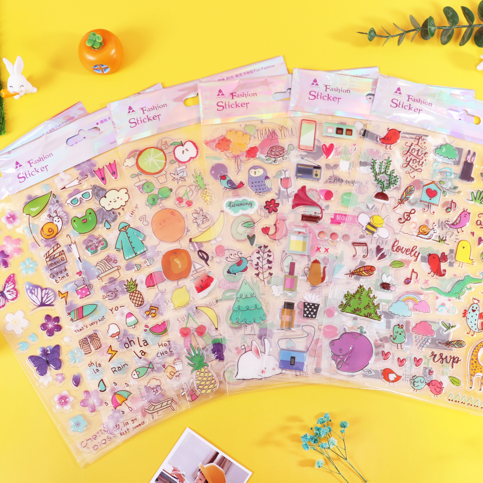 新款透明手帐贴 卡通装饰品笔记本相册DIY