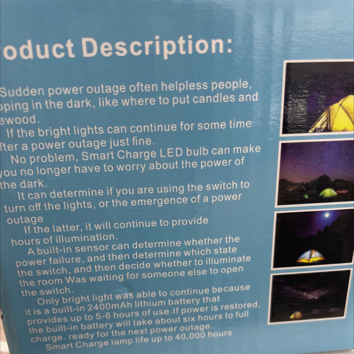 blue Solar camping light详情图1