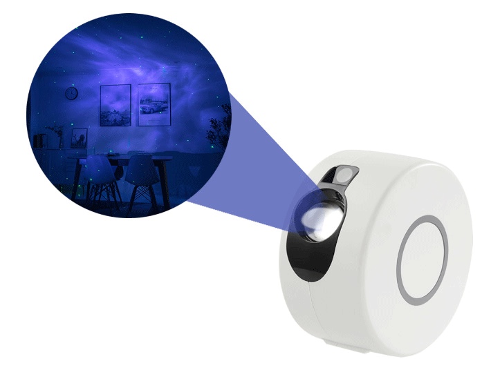 New creative gift led remote control Nebula laser projection lamp Dream starry sky rotating star projector lamp Specification drawing