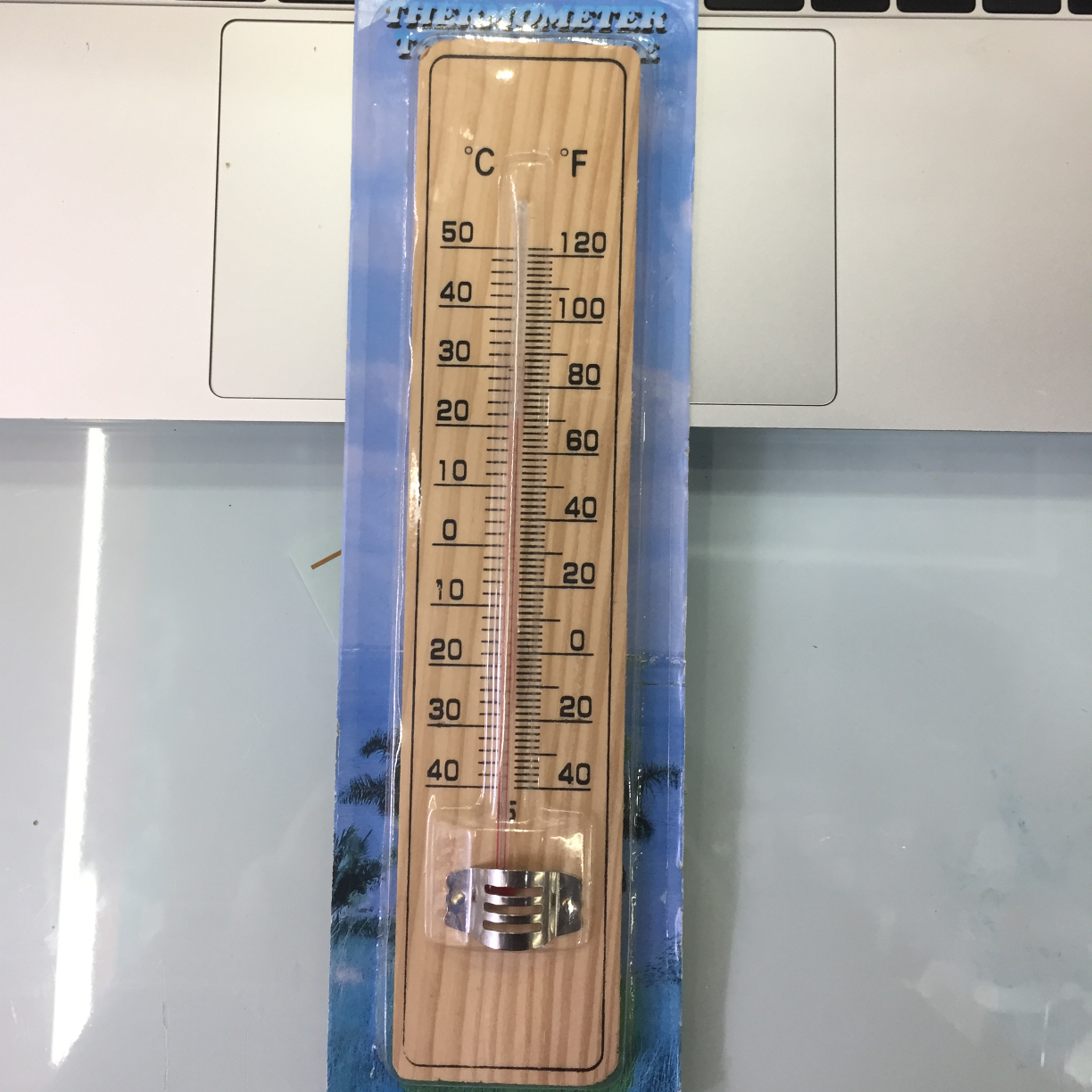 大刻度木头家用温度计图
