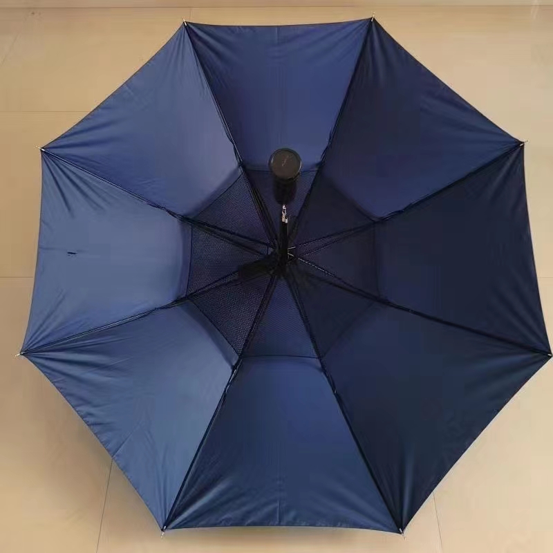 Long umbrella, fan umbrella, UV-resistant black rubber electric fan, export umbrella Specification image