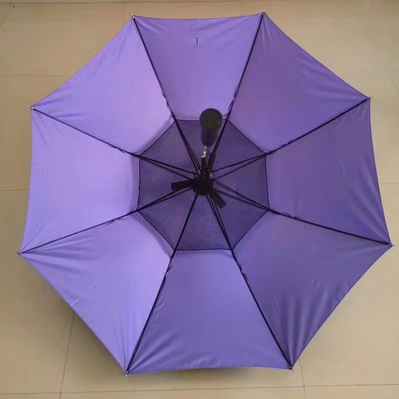 Long umbrella, fan umbrella, UV-resistant black rubber electric fan, export umbrella detail image 9