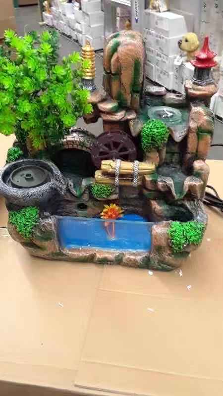 Rockery, flowing water, fountain, bonsai, feng shui, wheel fish pond, water pool, landscaping ornaments, garden courtyard, large stone fish tank Specification image