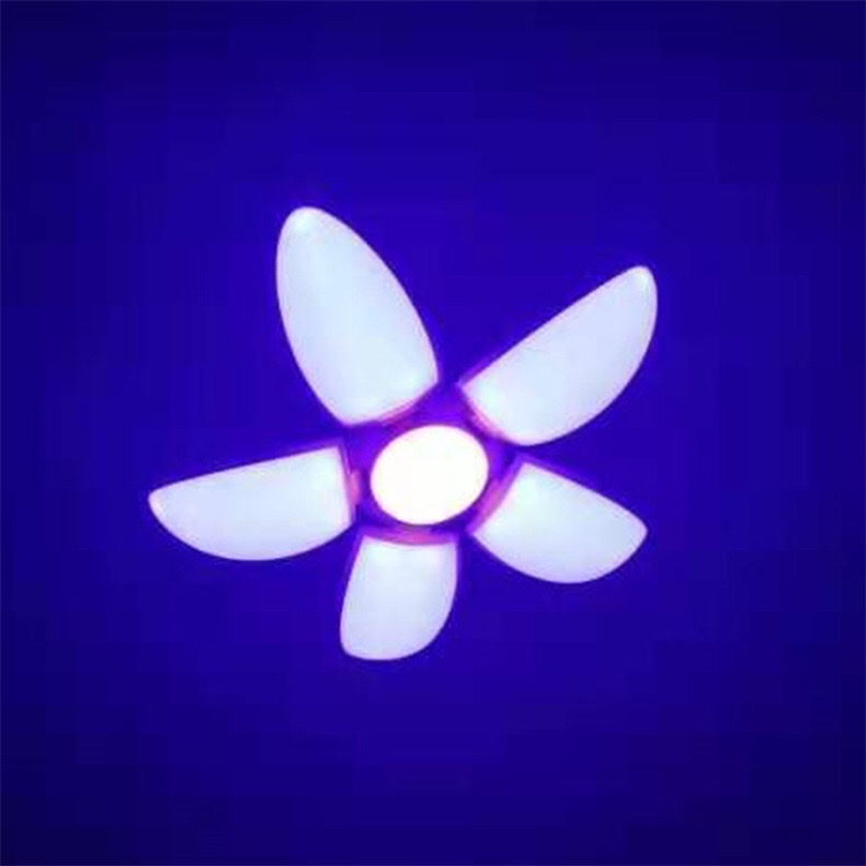 New LED five-leaf lotus lamp, folding lamp, LED five-leaf lamp E27, foldable fan lamp, lotus lamp wholesale detail image 13
