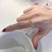 成隆首饰小方戒女素圈方形戒指时尚个性轻奢小众设计精致冷淡风高级指环CL01232-30图