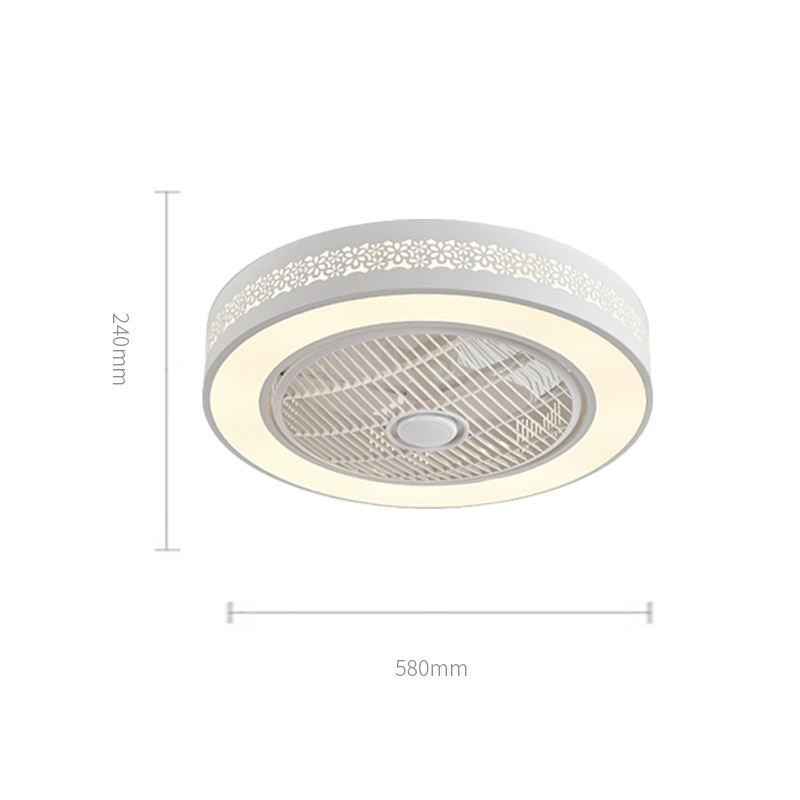 The Tuya WiFi Smart LED fan light is a modern and simple invisible fan light that supports Amazon speakers and indoor Qiming Smart details Picture