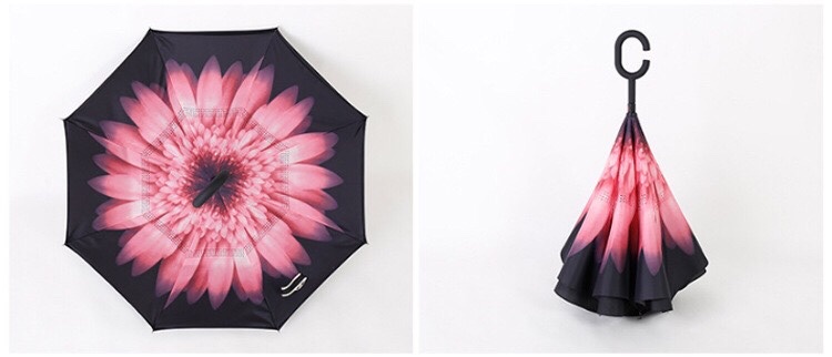 厂家直销免持C型双层可站立反向伞 汽车伞广告伞定制LOGO反向伞详情图10