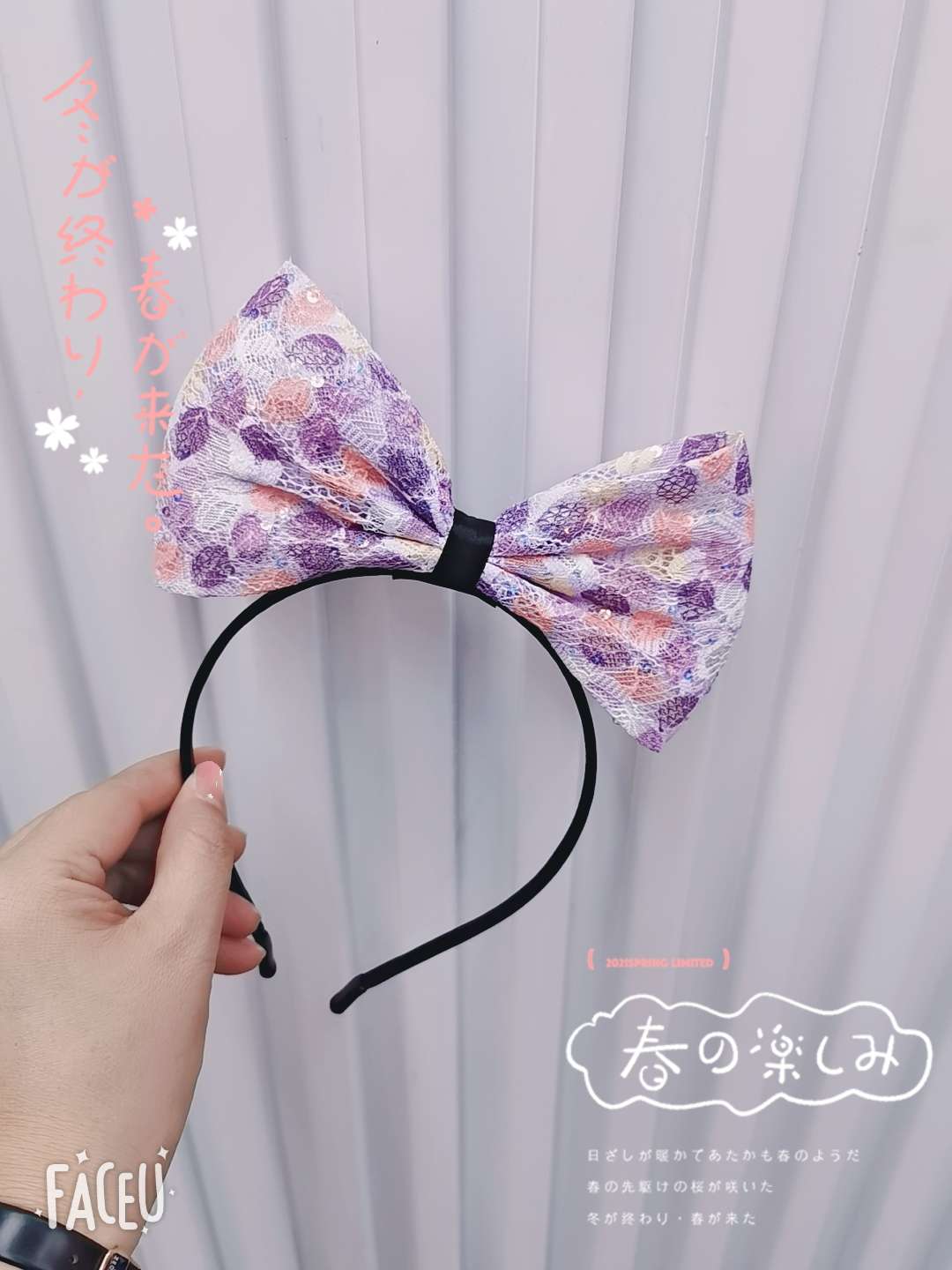 Colorful Lace Bow Tie Mesh Wash Sell Germination Hoop - Headwear Hair Accessories Bow Headband Headband Application Scenario