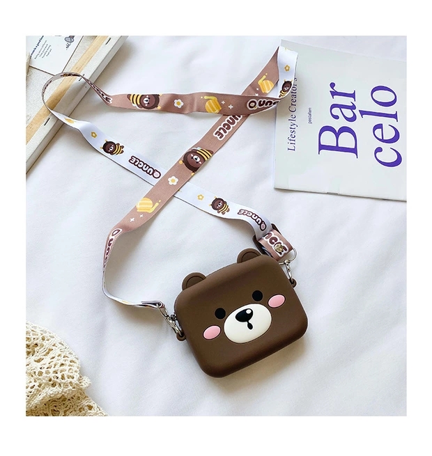 儿童包2020新款卡通亲子小方包美爆女孩硅胶零钱包配饰斜挎包详情图14