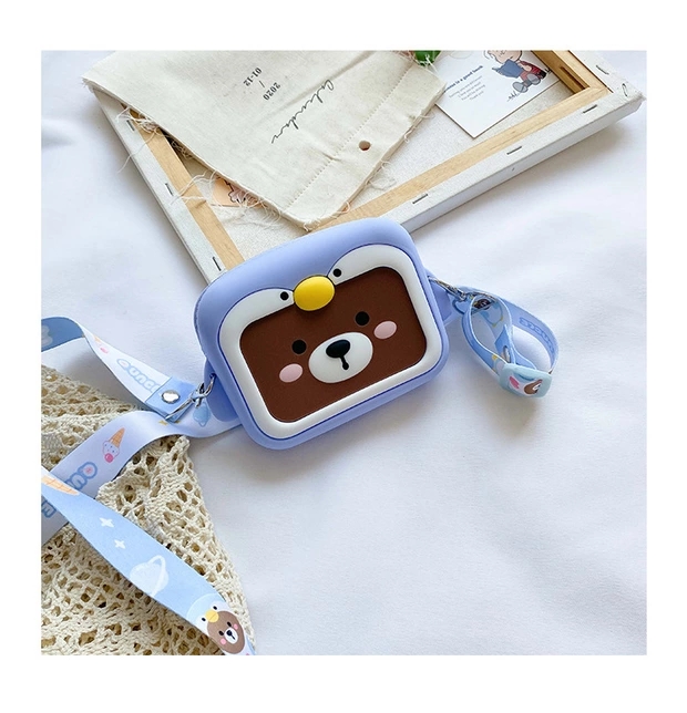 儿童包2020新款卡通亲子小方包美爆女孩硅胶零钱包配饰斜挎包详情图6