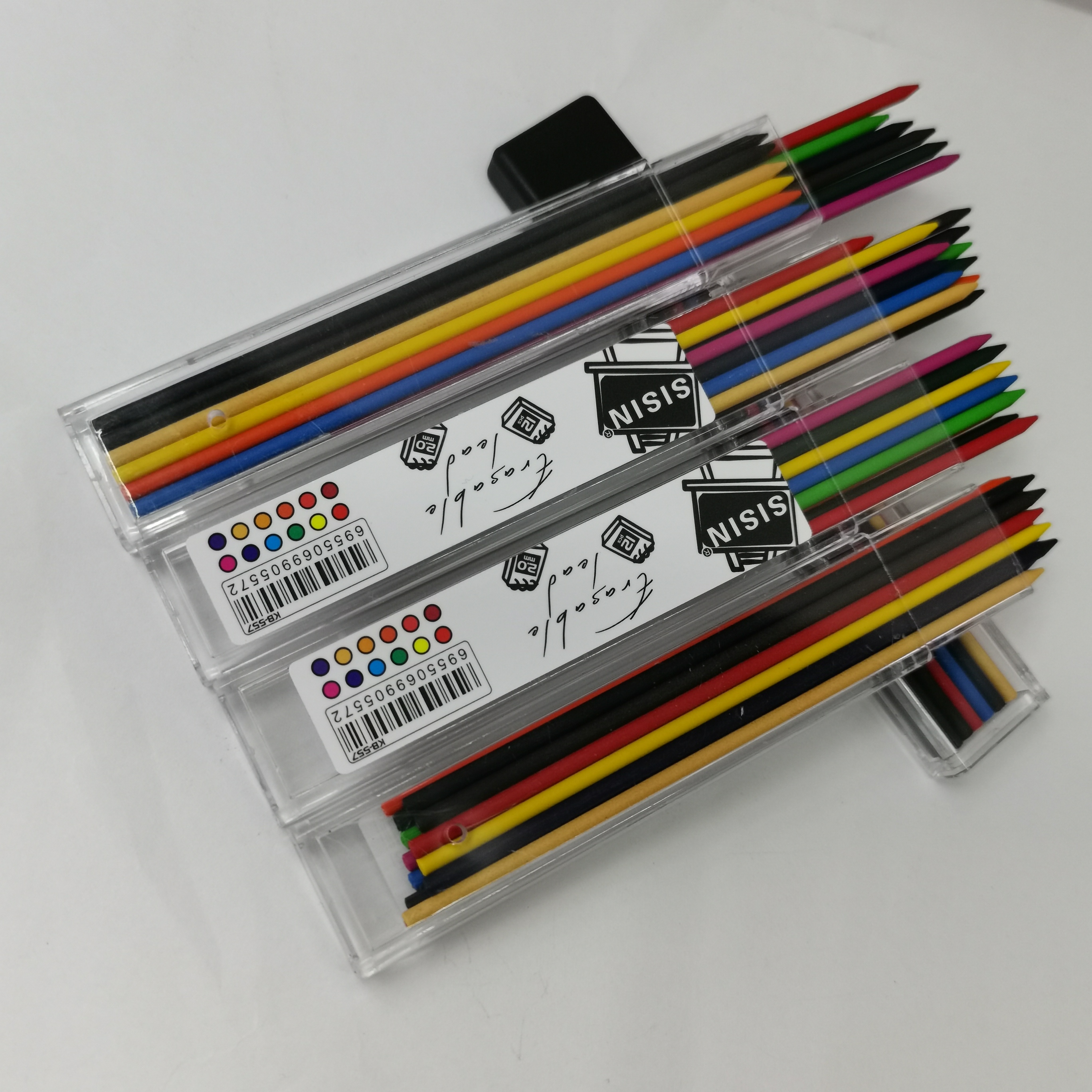 2.0mm thick lead core, one pointed colored lead, 12-color lead, 2.0 pencil lead