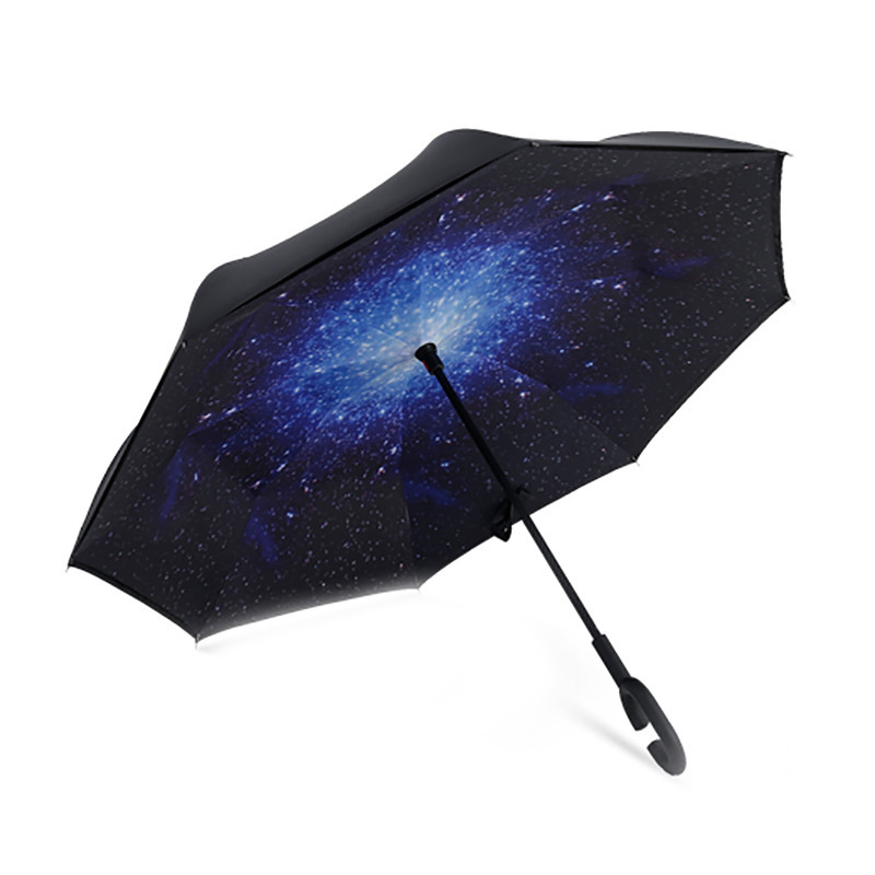 厂家直销免持C型双层可站立反向伞 汽车伞广告伞定制LOGO反向伞详情图4