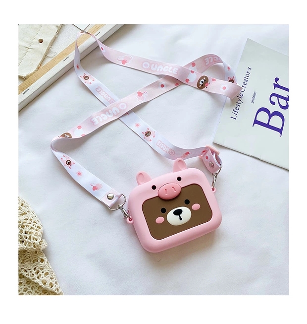 儿童包2020新款卡通亲子小方包美爆女孩硅胶零钱包配饰斜挎包详情图8