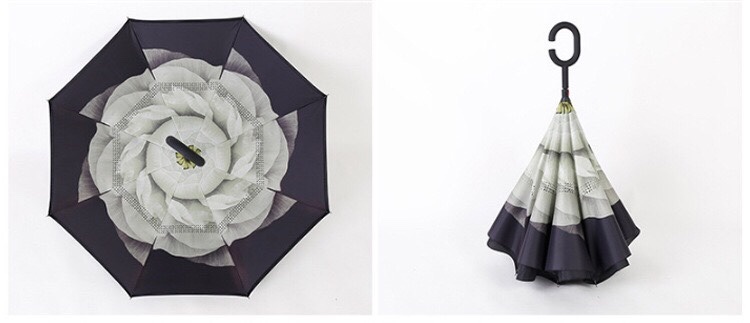 厂家直销免持C型双层可站立反向伞 汽车伞广告伞定制LOGO反向伞详情图11