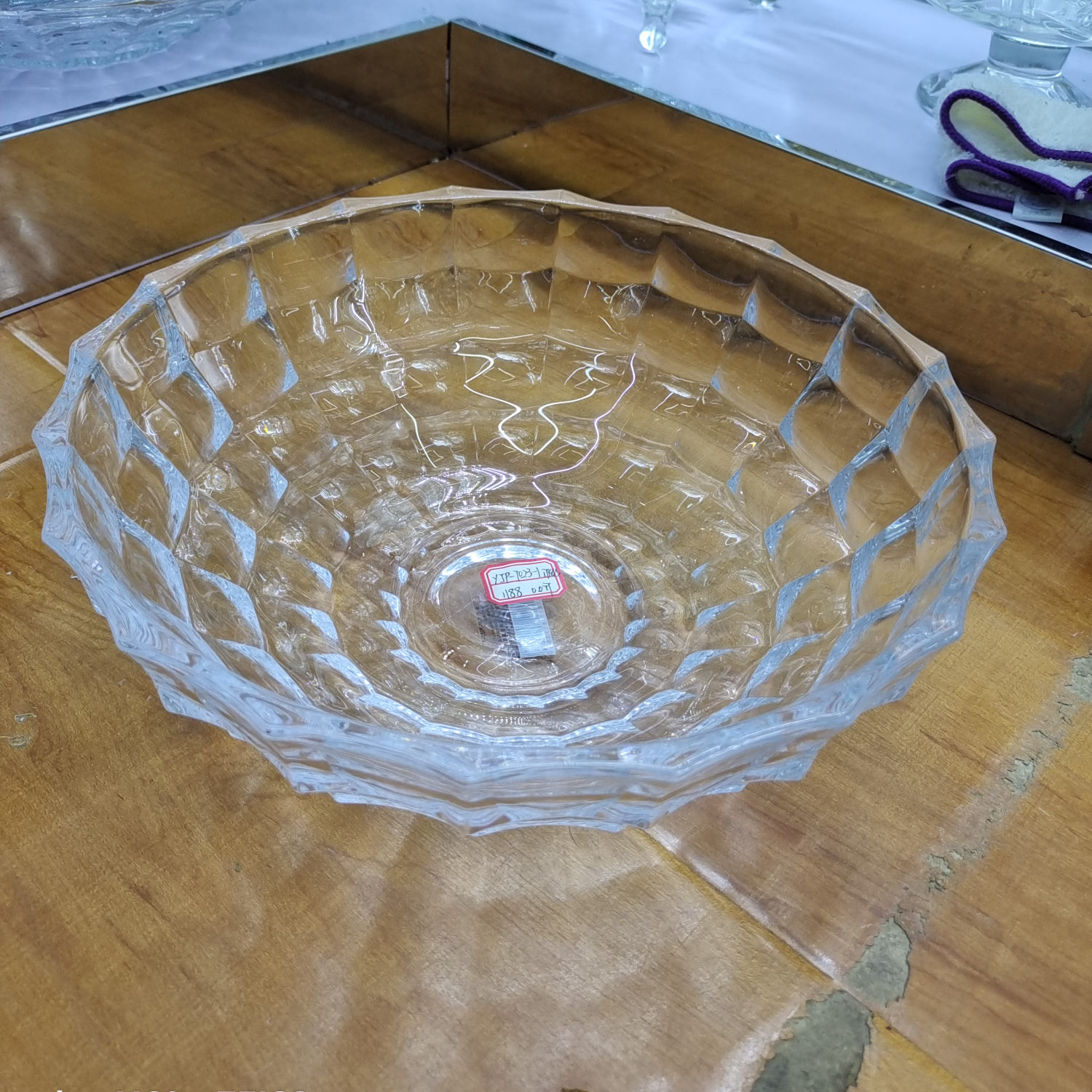 国际商贸城D区3楼4街7998-玉晶玻璃盘子YJTP-7023-1