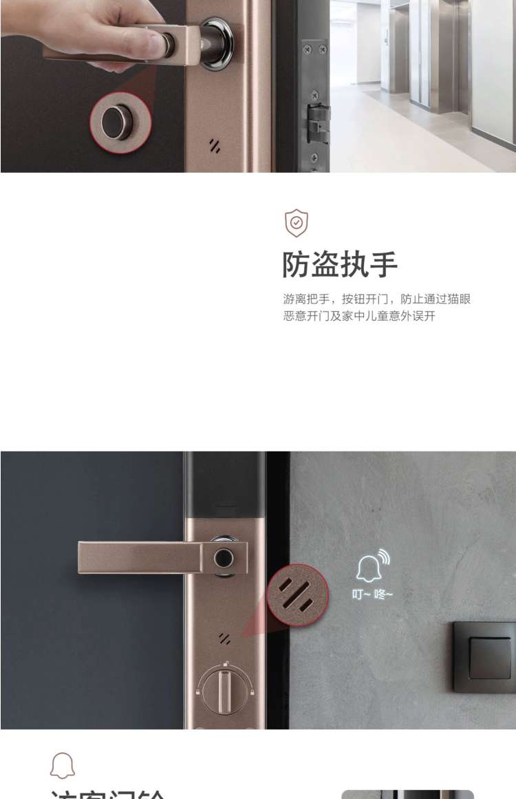 三星智能门锁指纹锁密码锁家用全自动电子SHP-P50新品产品图
