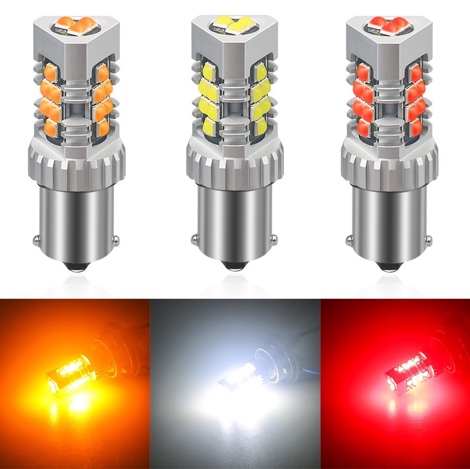 新款高亮汽车LED 1156 1157 T20 3030灯珠 21SMD刹车灯转向灯倒车灯
