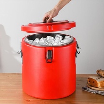 20L不锈钢保温桶 塑料商用双层保温饭桶 美式奶茶桶