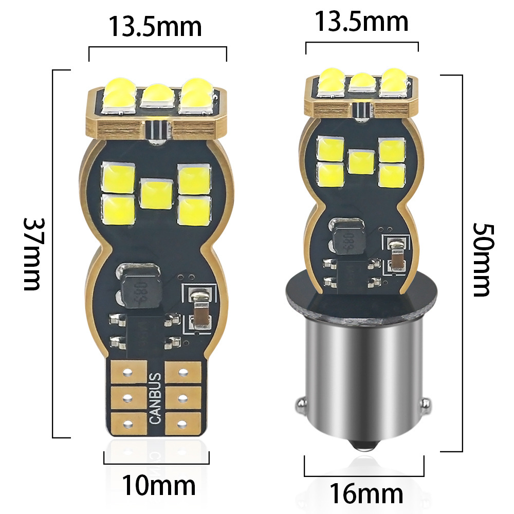 High-brightness automotive LED T15 reversing light 3030 15SMD brake light taillight 1156 turn signal light Application Scenario