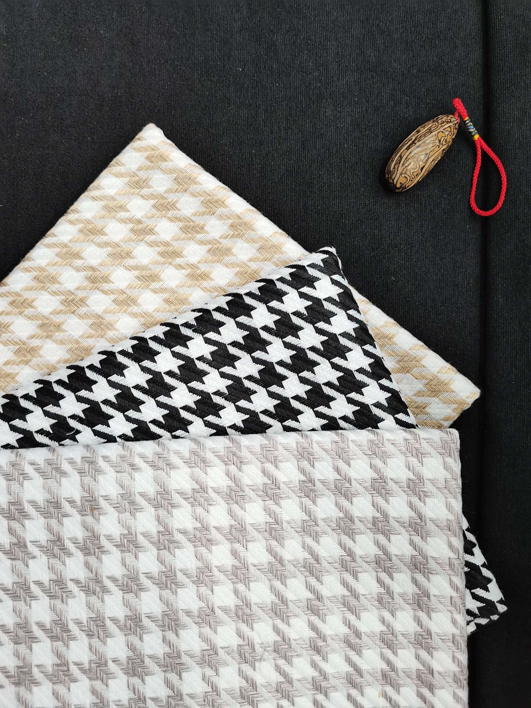 千鸟格  经典格子布 麻布 复合面料双色大千鸟格当季新款爆款厂家直销批发零售有现货详情2