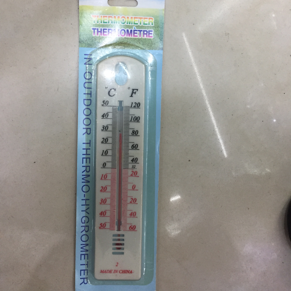 2元店畅销款塑料小单片小吉他温度计OPP袋吸卡