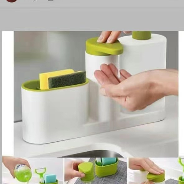 多功能收纳置物盒水槽皂液洗洁精洗手液器套装海绵刷洗碗布收纳2