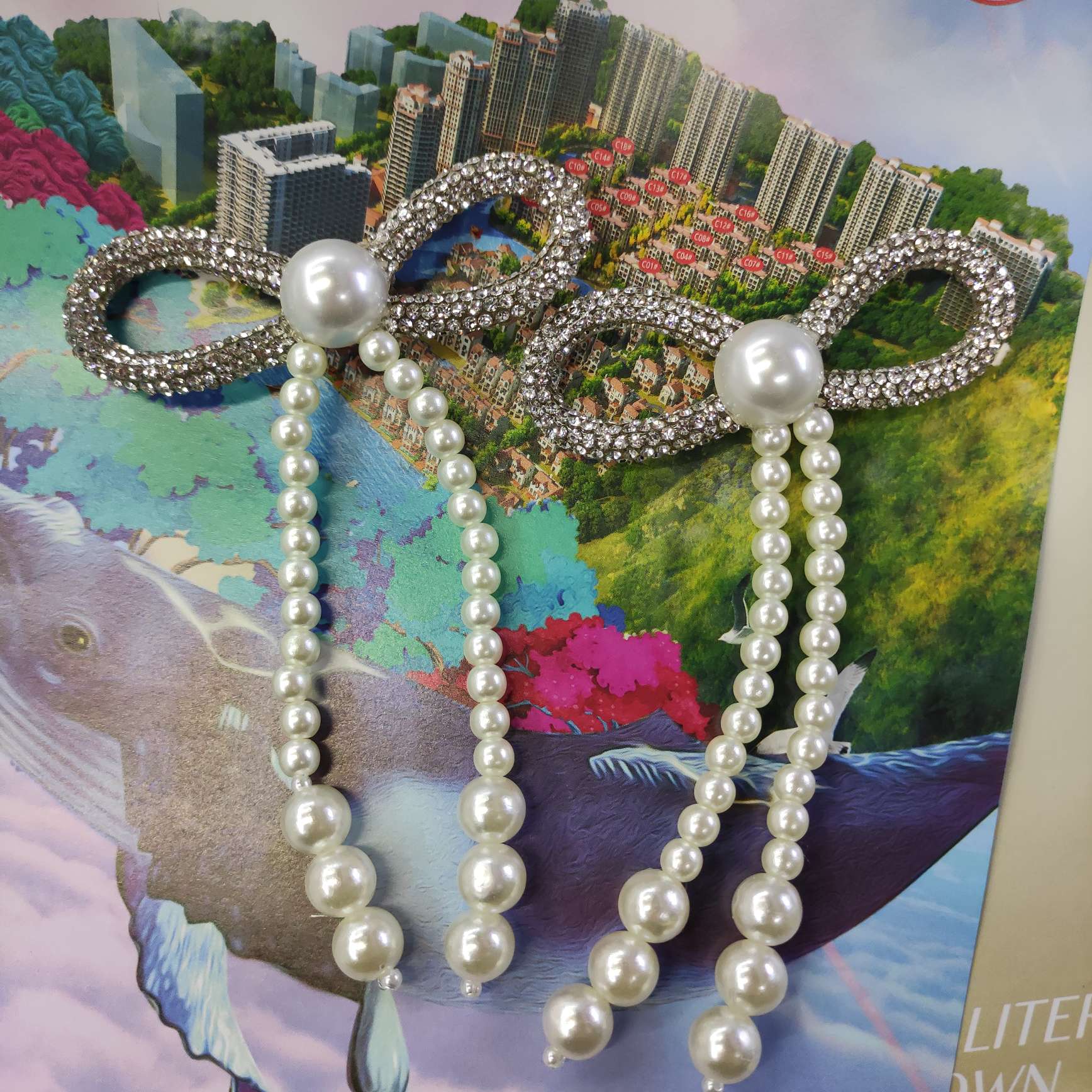 珍珠胸针 蝴蝶结细节图