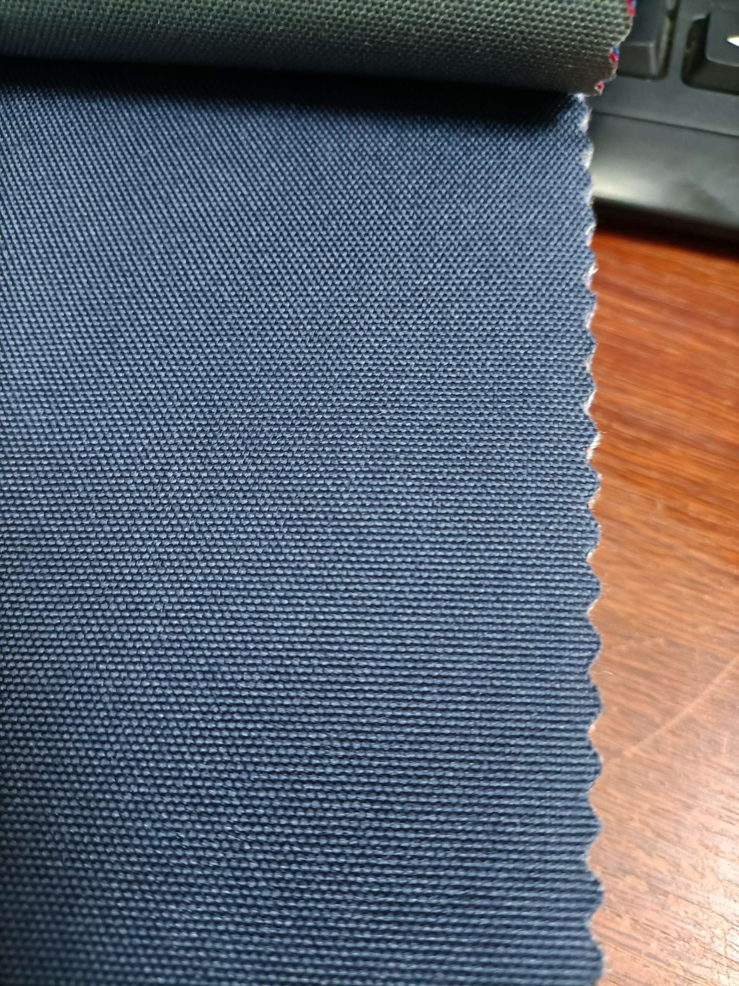 TY-041 600D Glossy PU waterproof, Euro standard 6# deep navy blue Specification image