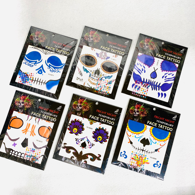 Amazon tattoo face sticker Scary face sticker