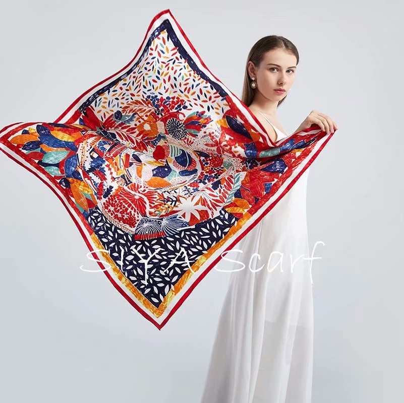 Korean Fashion 90 Square Scarf 46