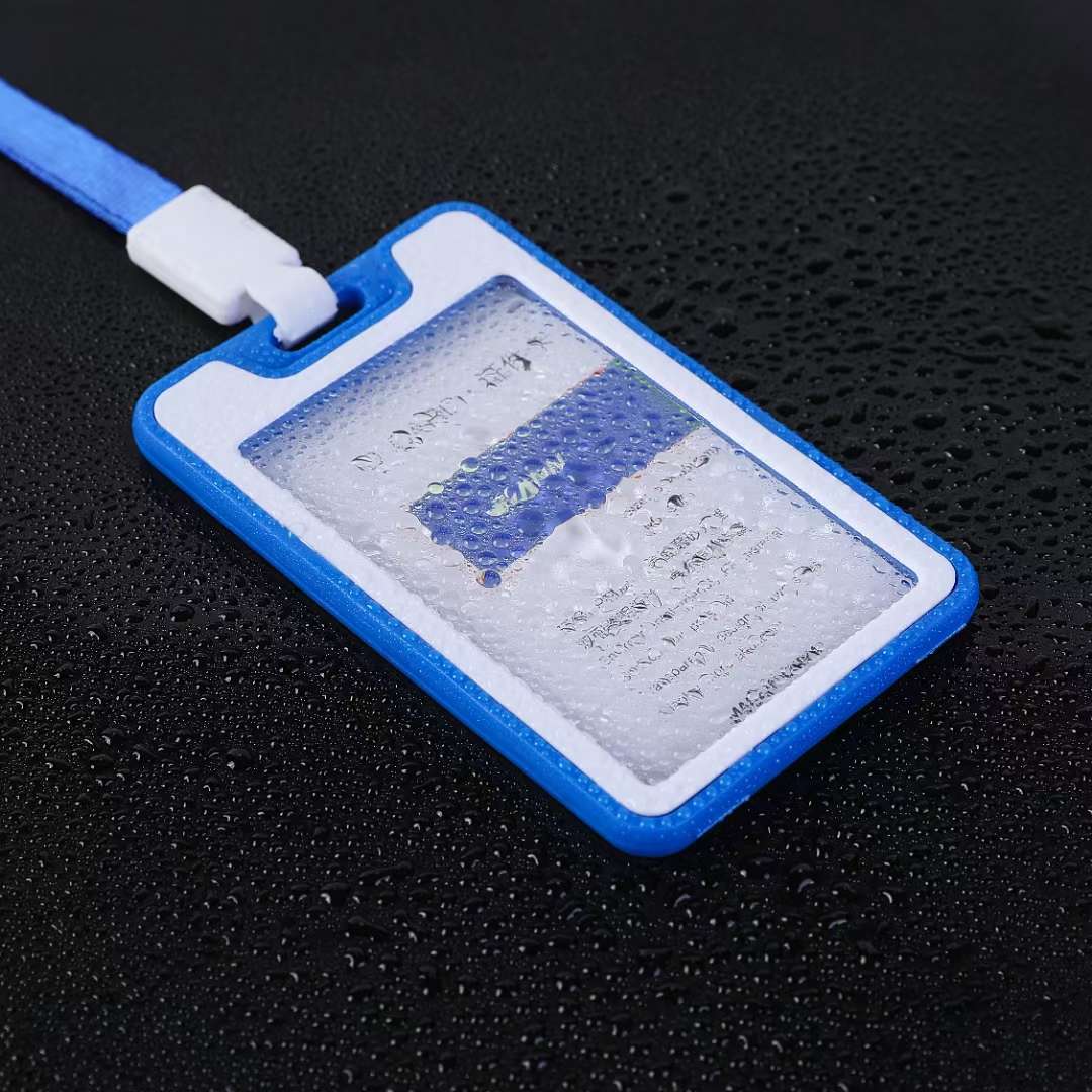 New dual-color, double-sided transparent work ID card holder Item Picture