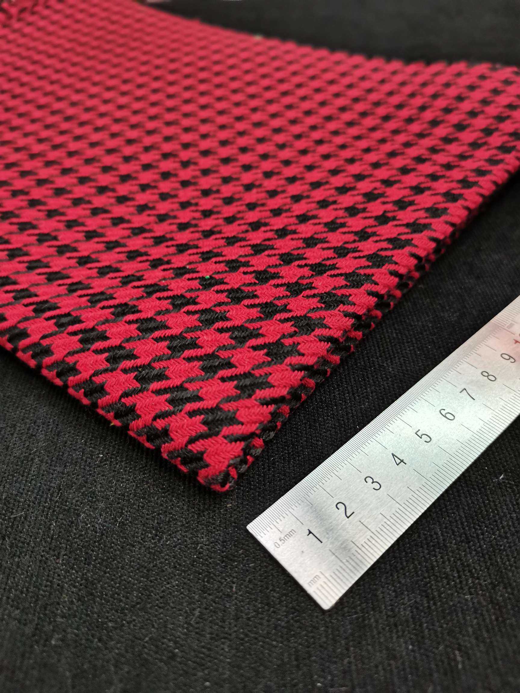 千鸟格 双色格子布 麻布 涤棉布当季新款爆款厂家直销批发零售有现货详情7