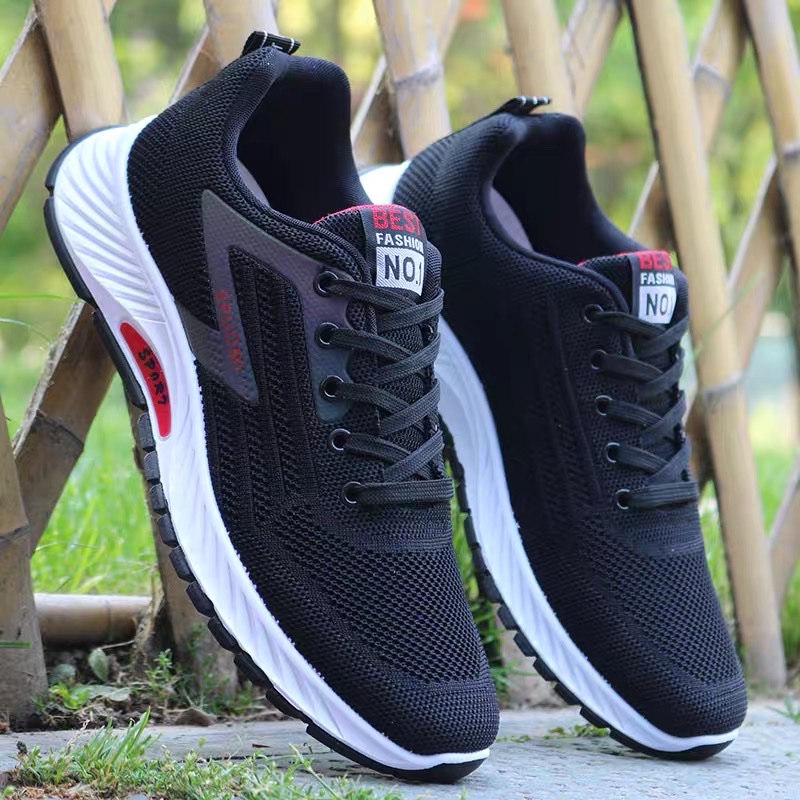 鞋子男2021新款春夏季网面鞋透气休闲鞋男士运动鞋防臭轻便跑步鞋详情图4